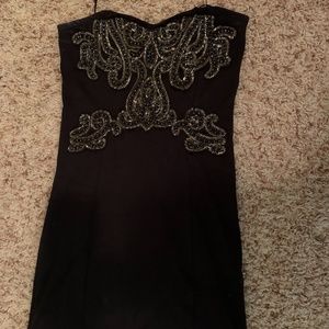 Free People Delhi Tube Black Mini Dress
